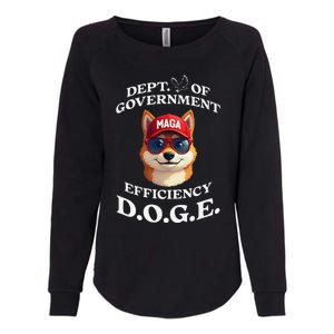 Funny Doge Crypto Meme Department Of Government Efficiency Womens California Wash Sweatshirt