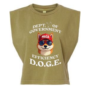 Funny Doge Crypto Meme Department Of Government Efficiency Garment-Dyed Women's Muscle Tee