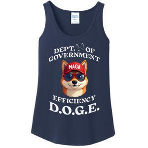 Funny Doge Crypto Meme Department Of Government Efficiency Ladies Essential Tank