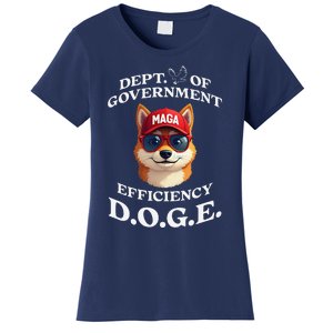 Funny Doge Crypto Meme Department Of Government Efficiency Women's T-Shirt