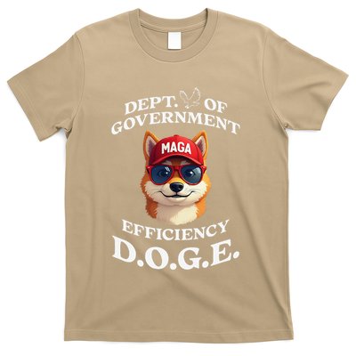 Funny Doge Crypto Meme Department Of Government Efficiency T-Shirt