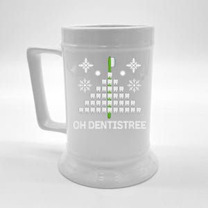 Funny Dentist Christmas Tree Dentistree Tooth Hygienist Gift Beer Stein