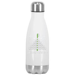 Funny Dentist Christmas Tree Dentistree Tooth Hygienist Gift Stainless Steel Insulated Water Bottle