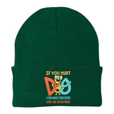 Funny Dog Cool Cute Quote Animal Cool Paw If You Hurt My Dog Knit Cap Winter Beanie