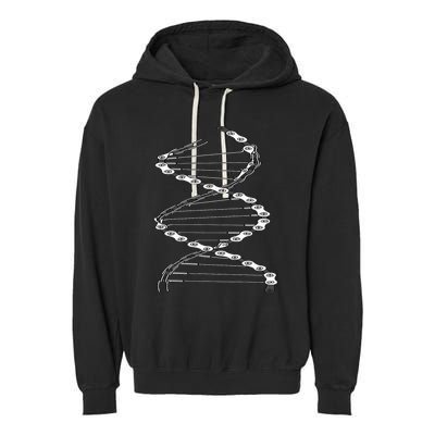 Funny DNA Cycling Bicycle Chain Mountain Bike Lovers Outfit Garment-Dyed Fleece Hoodie