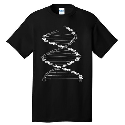 Funny DNA Cycling Bicycle Chain Mountain Bike Lovers Outfit Tall T-Shirt