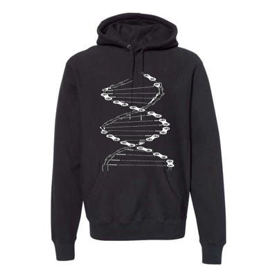 Funny DNA Cycling Bicycle Chain Mountain Bike Lovers Outfit Premium Hoodie