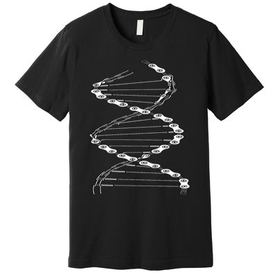 Funny DNA Cycling Bicycle Chain Mountain Bike Lovers Outfit Premium T-Shirt