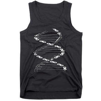 Funny DNA Cycling Bicycle Chain Mountain Bike Lovers Outfit Tank Top