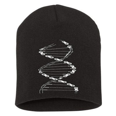 Funny DNA Cycling Bicycle Chain Mountain Bike Lovers Outfit Short Acrylic Beanie
