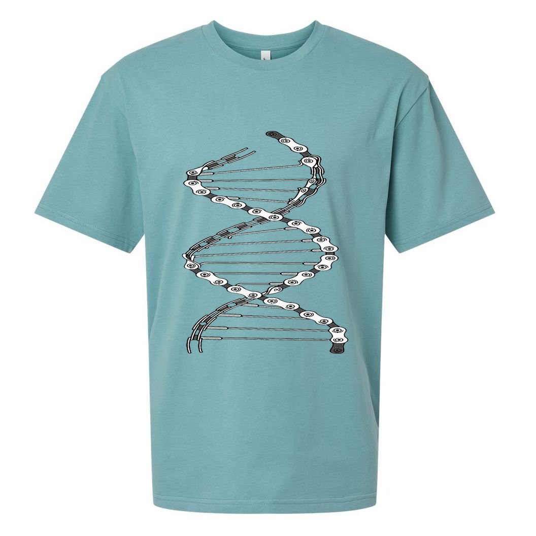 Funny DNA Cycling Bicycle Chain Mountain Bike Lovers Outfit Sueded Cloud Jersey T-Shirt
