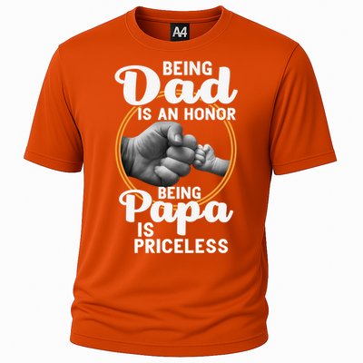 Funny Dad Cute Gift Being Dad Is An Honor Fathers Day Great Gift Cooling Performance Crew T-Shirt