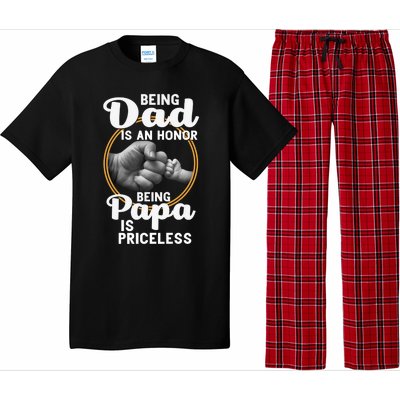 Funny Dad Cute Gift Being Dad Is An Honor Fathers Day Great Gift Pajama Set