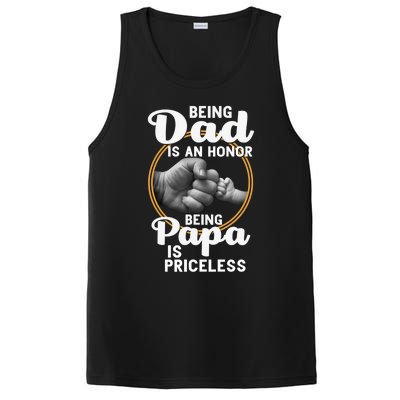 Funny Dad Cute Gift Being Dad Is An Honor Fathers Day Great Gift PosiCharge Competitor Tank