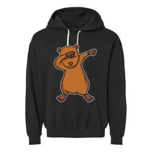 Funny Dabbing Capybara Gift Water Pig Dab Dance Garment-Dyed Fleece Hoodie