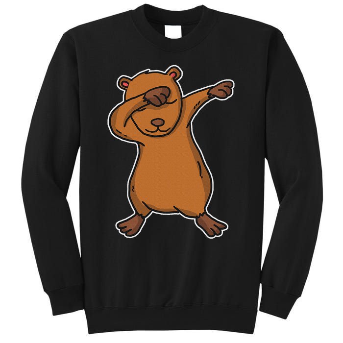 Funny Dabbing Capybara Gift Water Pig Dab Dance Tall Sweatshirt