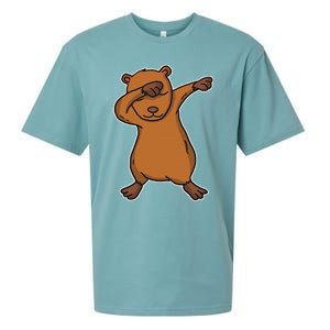 Funny Dabbing Capybara Gift Water Pig Dab Dance Sueded Cloud Jersey T-Shirt