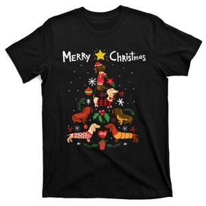 Funny Dachshund Christmas Tree Ornament Gift Sweatshirt T-Shirt