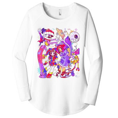 Funny Digital Circus Pomni Ragatha Jax Women's Perfect Tri Tunic Long Sleeve Shirt