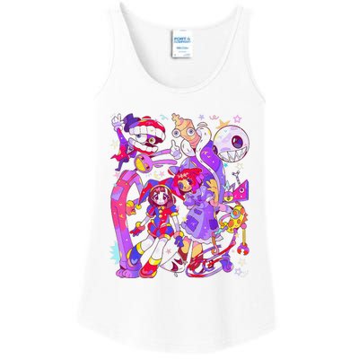 Funny Digital Circus Pomni Ragatha Jax Ladies Essential Tank