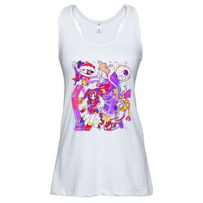 Funny Digital Circus Pomni Ragatha Jax Ladies Essential Flowy Tank