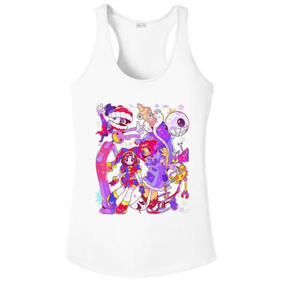 Funny Digital Circus Pomni Ragatha Jax Ladies PosiCharge Competitor Racerback Tank