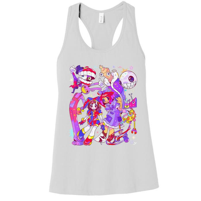 Funny Digital Circus Pomni Ragatha Jax Women's Racerback Tank