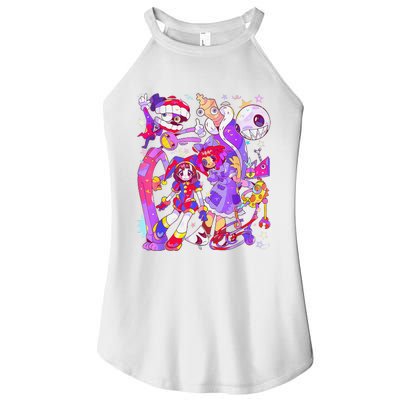 Funny Digital Circus Pomni Ragatha Jax Women’s Perfect Tri Rocker Tank