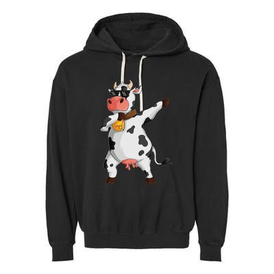 Funny Dabbing Cow lover Farming Cow Garment-Dyed Fleece Hoodie