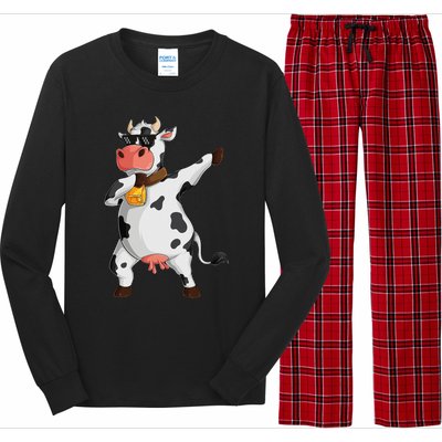 Funny Dabbing Cow lover Farming Cow Long Sleeve Pajama Set