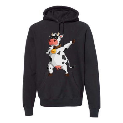 Funny Dabbing Cow lover Farming Cow Premium Hoodie