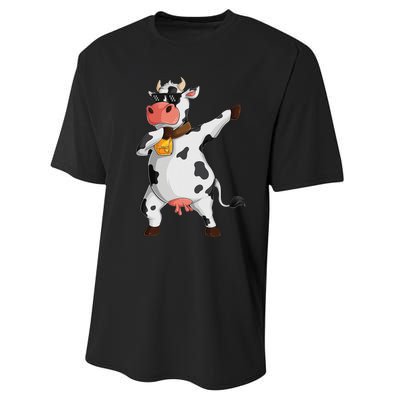 Funny Dabbing Cow lover Farming Cow Performance Sprint T-Shirt