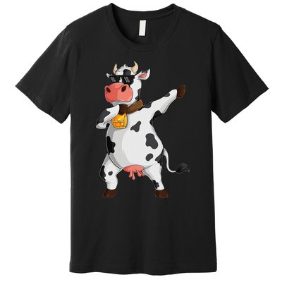 Funny Dabbing Cow lover Farming Cow Premium T-Shirt