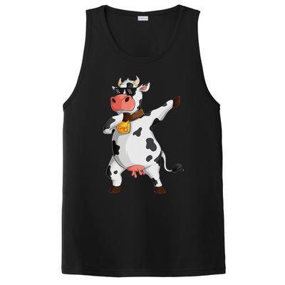 Funny Dabbing Cow lover Farming Cow PosiCharge Competitor Tank