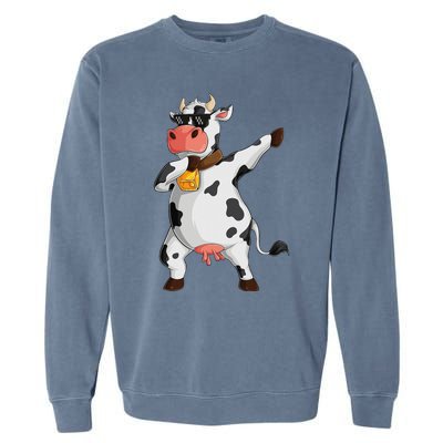 Funny Dabbing Cow lover Farming Cow Garment-Dyed Sweatshirt