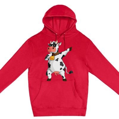 Funny Dabbing Cow lover Farming Cow Premium Pullover Hoodie