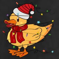 Funny Duck Christmas Lights Gift Santa Hat Xmas Holiday Gift Hat