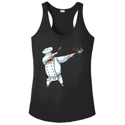 Funny Dabbing Chef Restaurant Kitchen Cook Chef Gift Ladies PosiCharge Competitor Racerback Tank