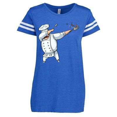 Funny Dabbing Chef Restaurant Kitchen Cook Chef Gift Enza Ladies Jersey Football T-Shirt