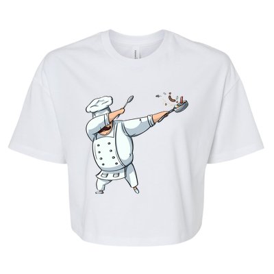 Funny Dabbing Chef Restaurant Kitchen Cook Chef Gift Bella+Canvas Jersey Crop Tee