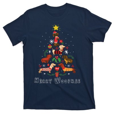 Funny Dachshund Christmas Tree For Lovers T-Shirt