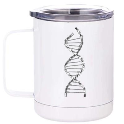 Funny DNA Cycling Bicycle Chain Mountain Bike Lovers Outfit 12 oz Stainless Steel Tumbler Cup