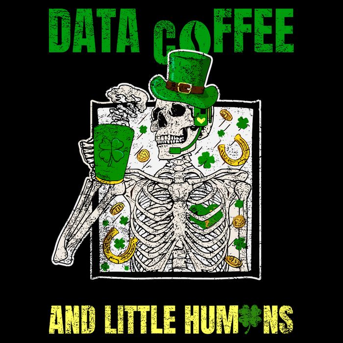Funny Data Coffee And Little Humans PatrickS Day Daily Commute Backpack