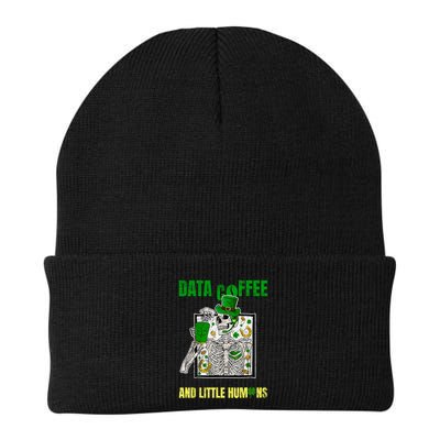 Funny Data Coffee And Little Humans PatrickS Day Knit Cap Winter Beanie