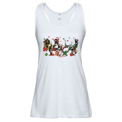 Funny Dinosaur Christmas Gift Ladies Essential Flowy Tank