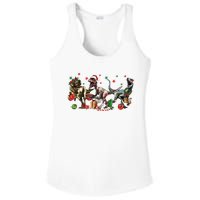 Funny Dinosaur Christmas Gift Ladies PosiCharge Competitor Racerback Tank