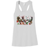 Funny Dinosaur Christmas Gift Women's Racerback Tank