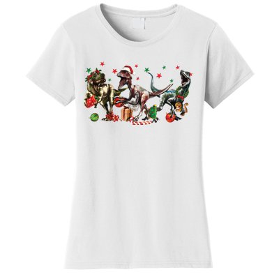 Funny Dinosaur Christmas Gift Women's T-Shirt