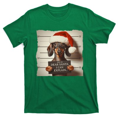 Funny Dachshund Christmas Dear Santa I Can Explain Gift T-Shirt