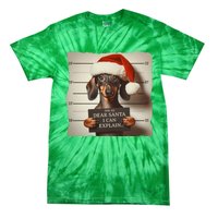 Funny Dachshund Christmas Dear Santa I Can Explain Gift Tie-Dye T-Shirt